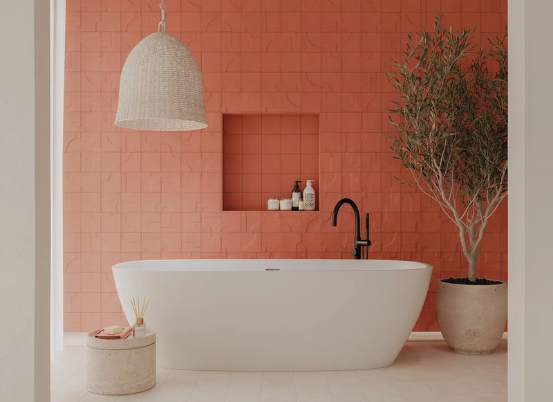 Cerámica de diseño para paredes y suelos de baños