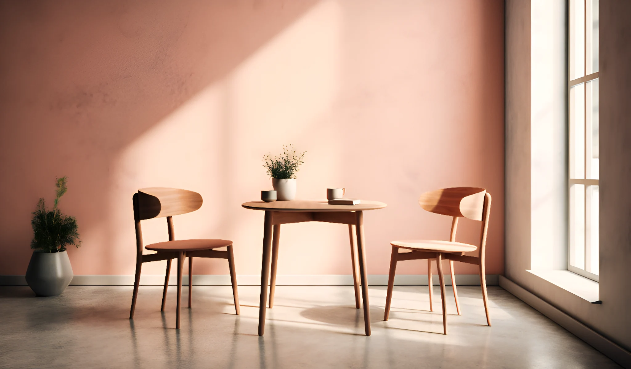 Diseño de interiores en color peach