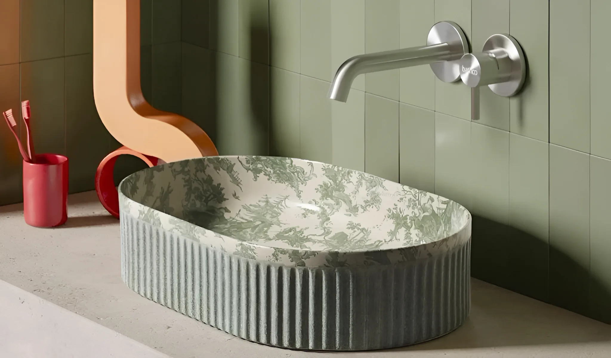 Lava manos de diseños botánicos Salone Mobile de Milán Lava manos de diseños botánicos Salone Mobile de Milán