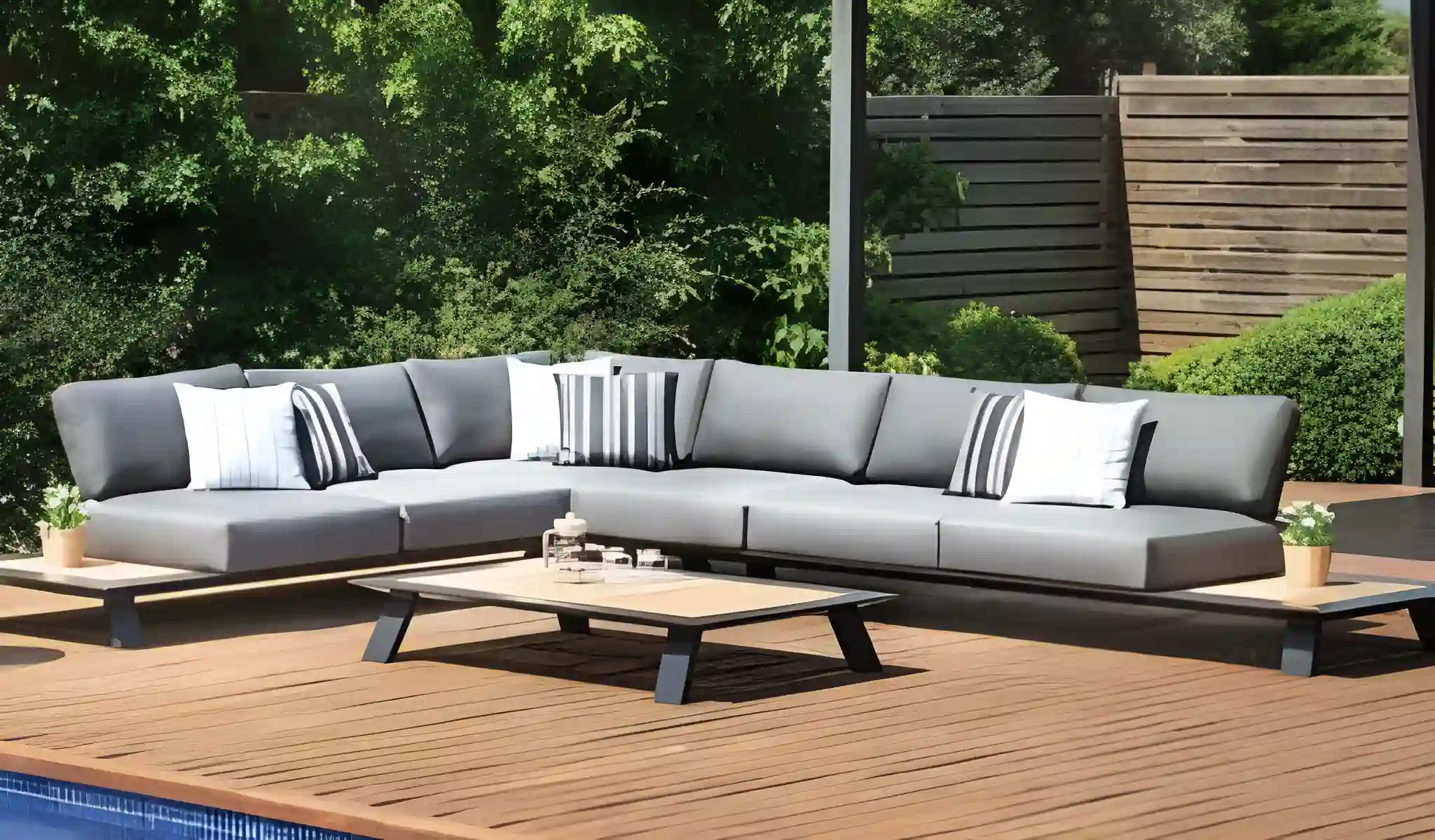 Diseño de terraza con piscina Diseño de terraza con piscina