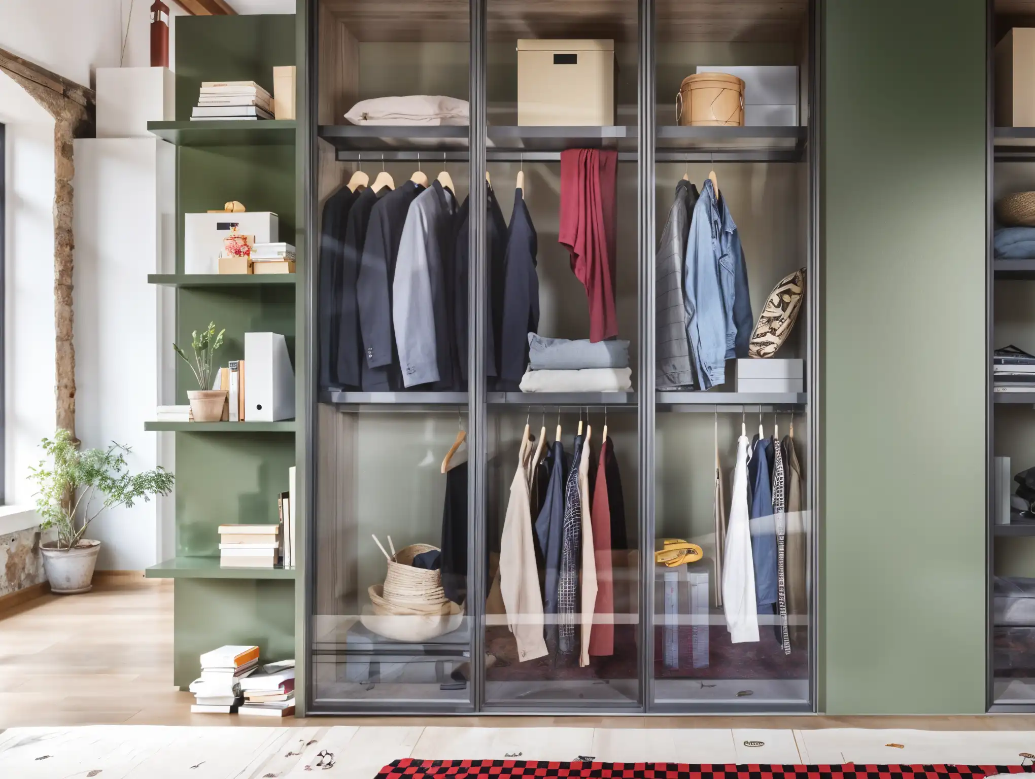 vestidor con estanteria