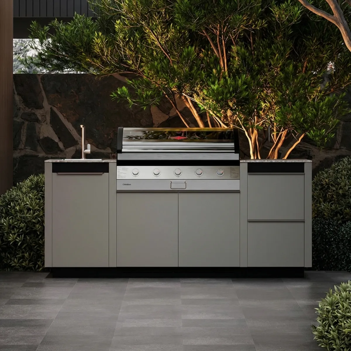 cocinas de exterior en el jardin